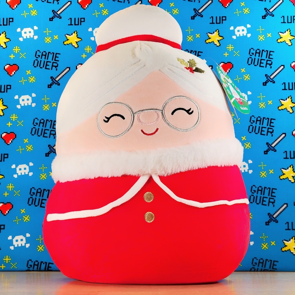 Squishmallow Nicolette Mrs. Claus 12" UltraSoft Christmas Squad Toy Plush NWT